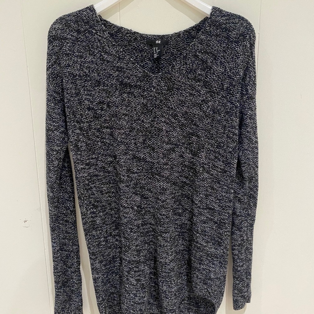 H&M Marled Drop Shoulder Tunic Sweater